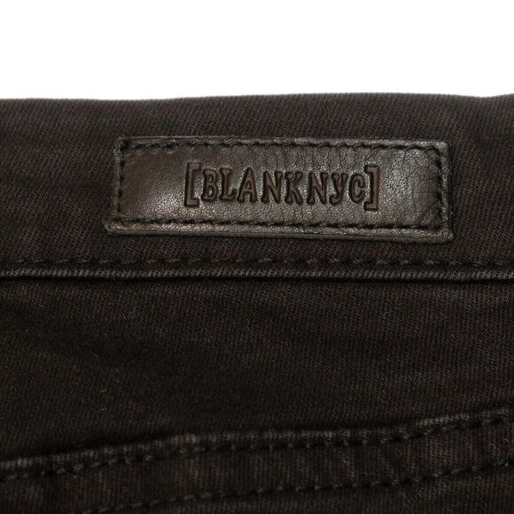 BLANKNYC Skinny Ankle Pants 28 Black Intro Distressed Womens Measure 27x25.5 - Picture 10 of 13